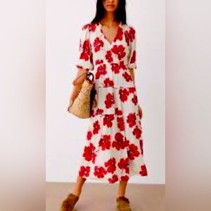 Ba&sh Korey Floral Midi Dress